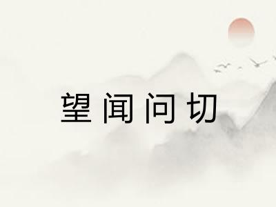 望闻问切