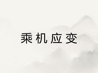乘机应变
