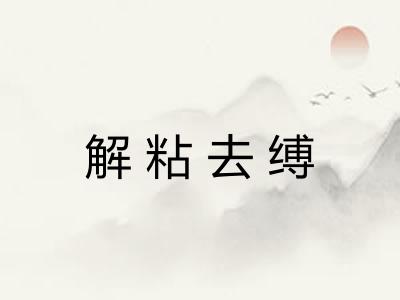 解粘去缚