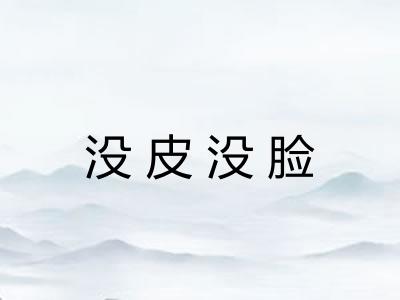 没皮没脸