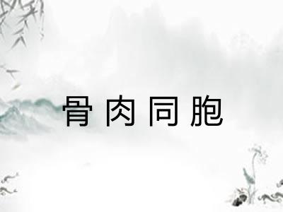 骨肉同胞