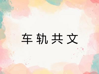 车轨共文