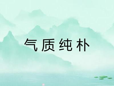 气质纯朴