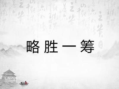 略胜一筹