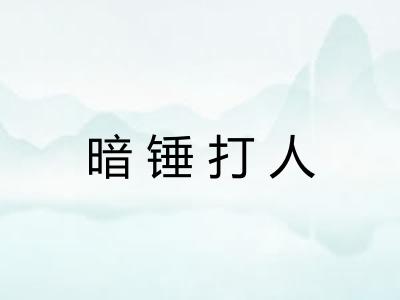 暗锤打人