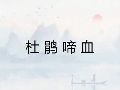 杜鹃啼血