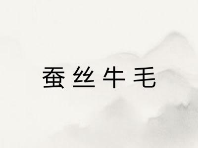 蚕丝牛毛