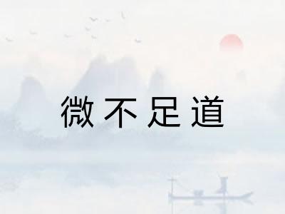 微不足道