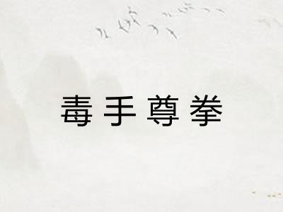 毒手尊拳