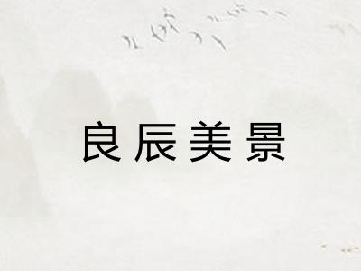 良辰美景