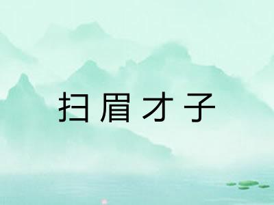 扫眉才子