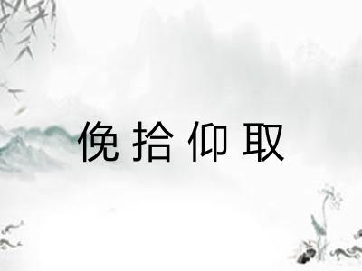 俛拾仰取