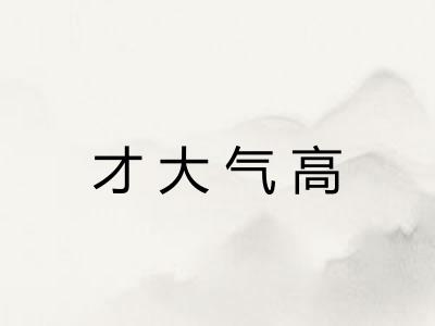 才大气高