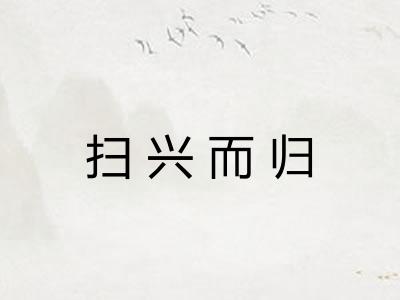 扫兴而归