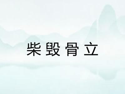柴毁骨立