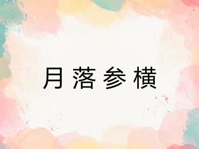 月落参横