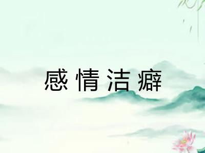 感情洁癖