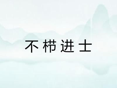 不栉进士