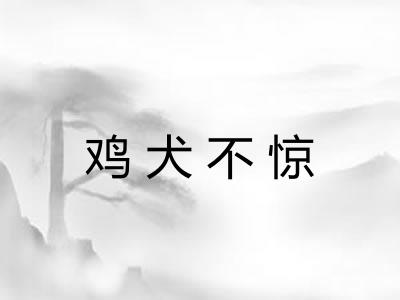 鸡犬不惊