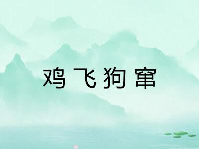 鸡飞狗窜