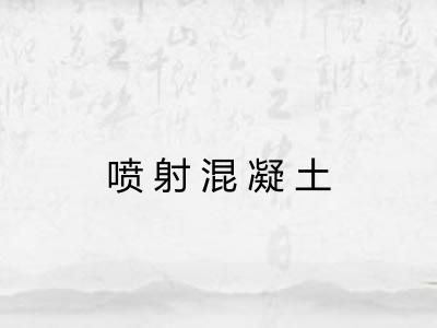 喷射混凝土