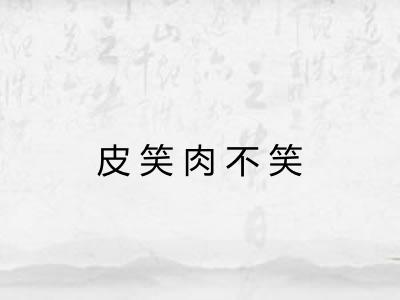 皮笑肉不笑