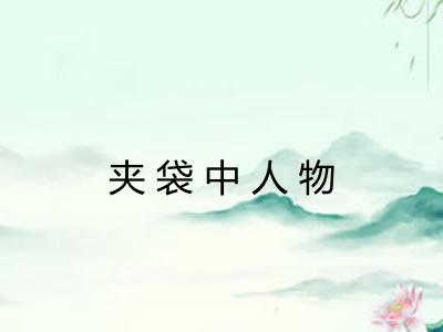 夹袋中人物