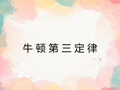 牛顿第三定律