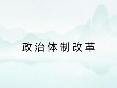 政治体制改革