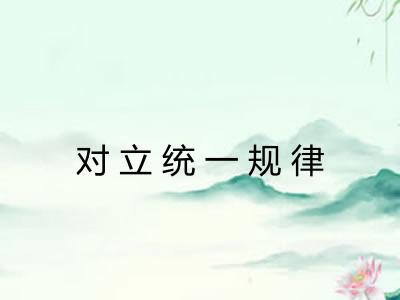 对立统一规律