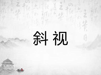 斜视 斜视