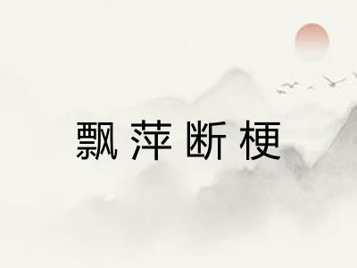 飘萍断梗